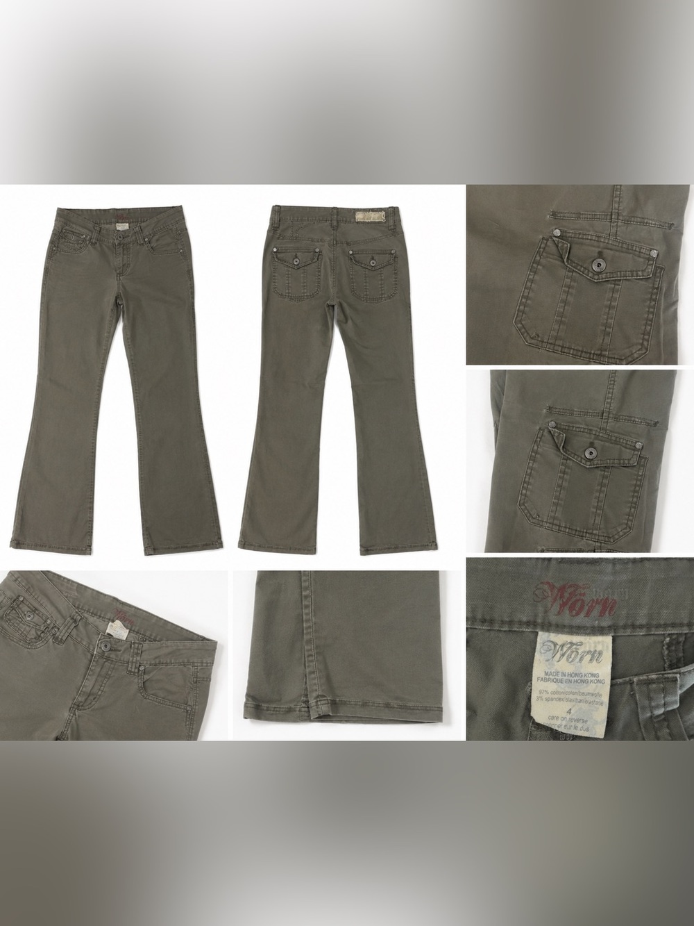 Worn Y2K Olive Bootcut Women's Jeans